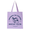 Load image into Gallery viewer, Friends to Lovers Social Club Canvas Tote - Tote / Lavender