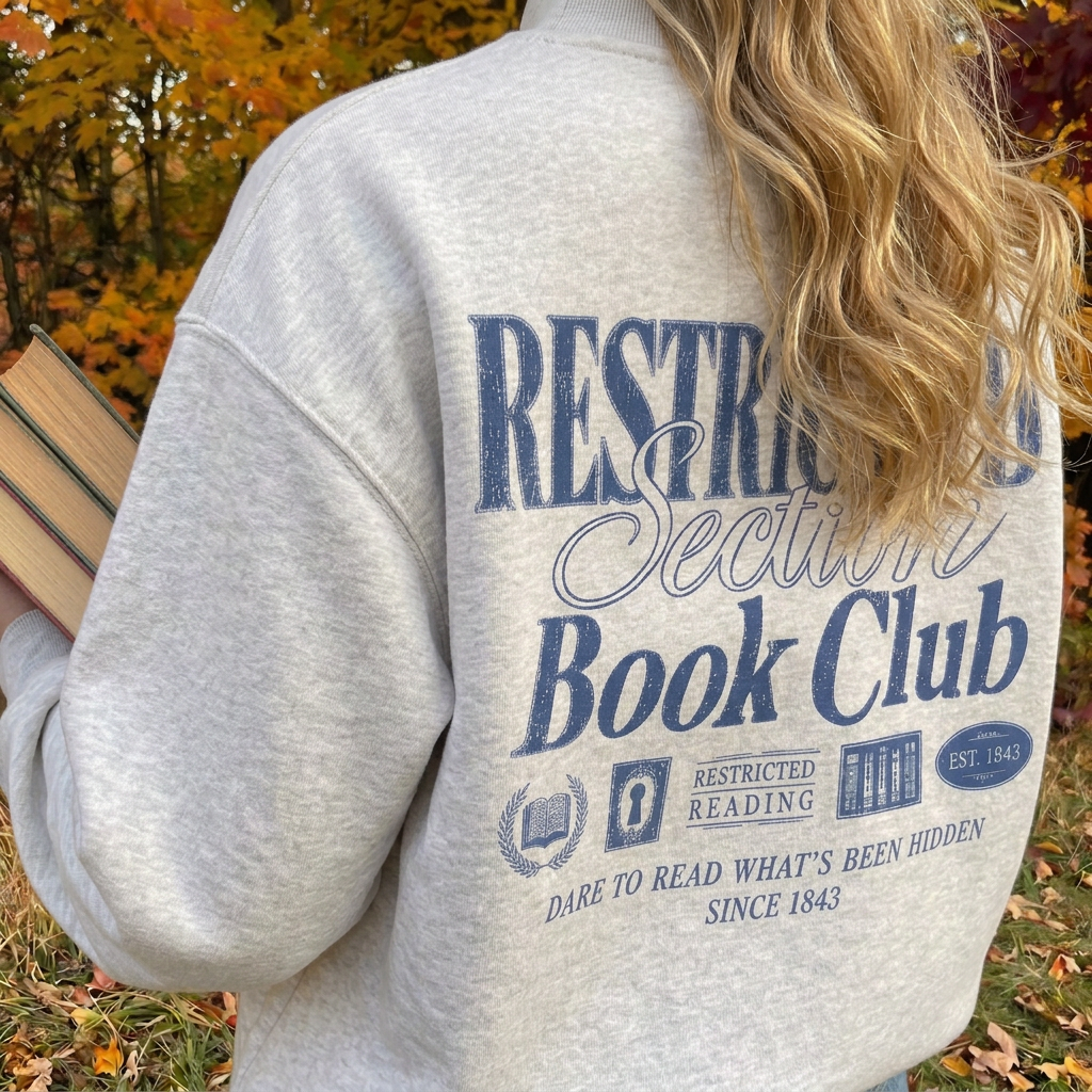 Restricted Book Club Mock Neck Sweatshirt