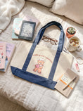 Load image into Gallery viewer, Saddle Up With A Good Book - Tote / Boat Tote / Navy
