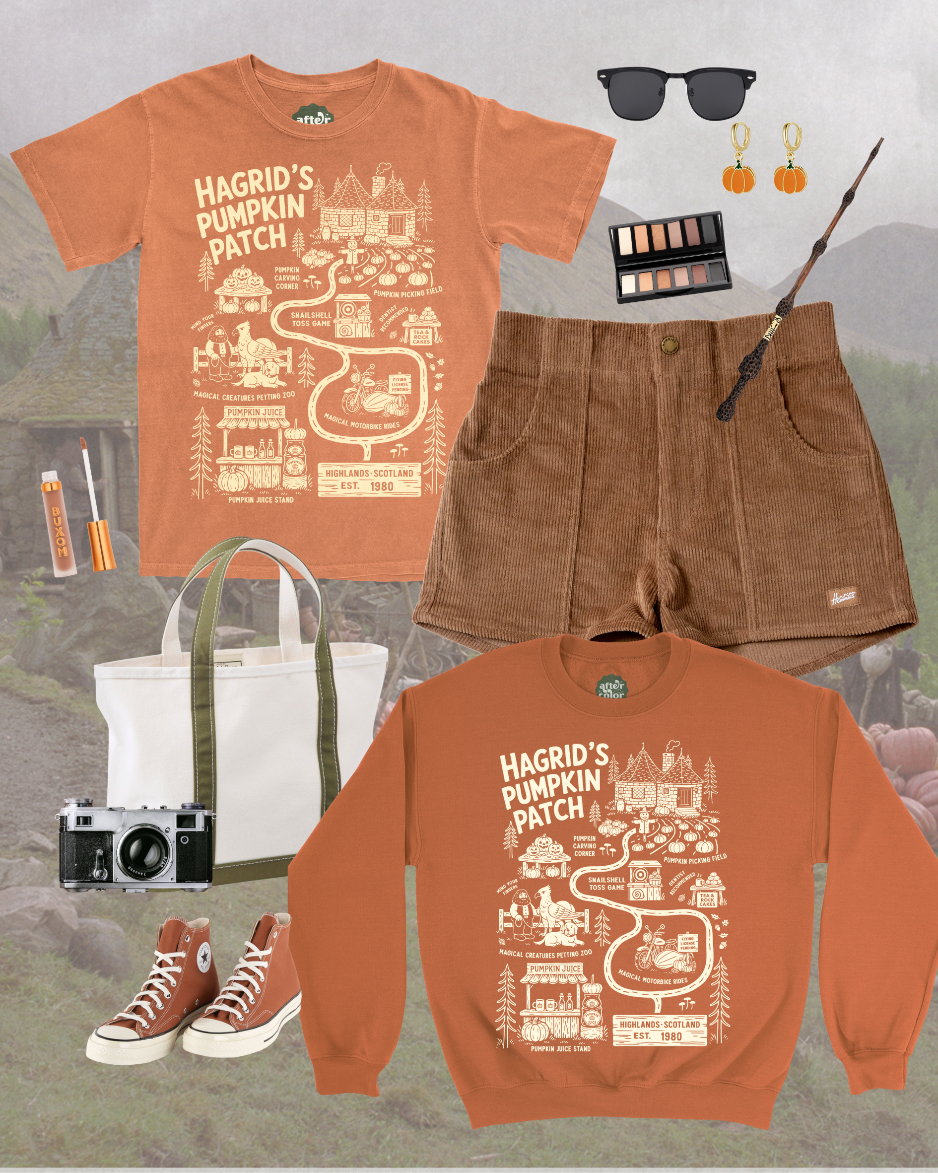 The Pumpkin Patch Map Garment Dyed Tee