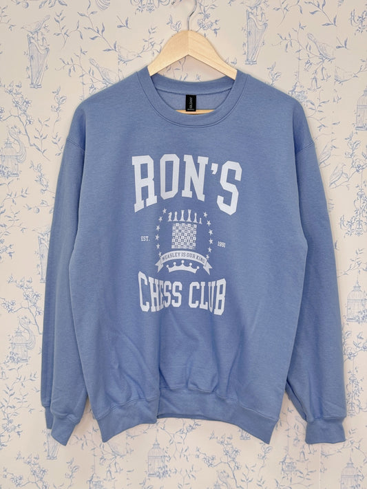 Sample Sale - Ron's Chess Club Pigment Dyed Sweatshirt (M)