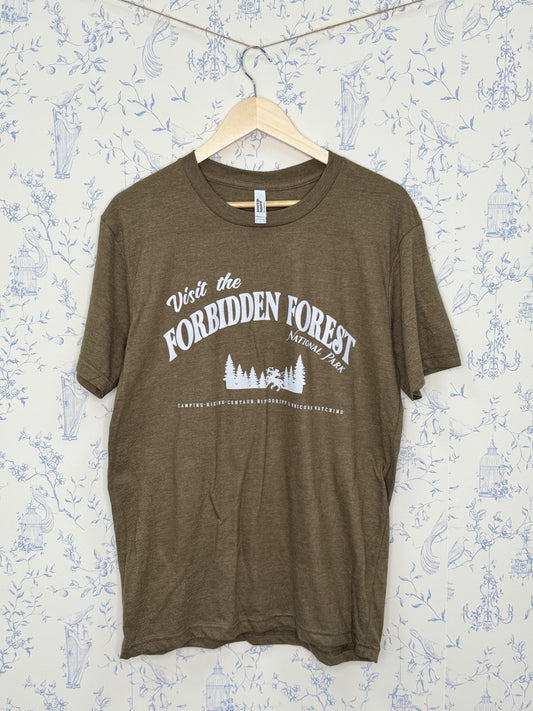Sample Sale - Magical Forest Olive Tee (M)
