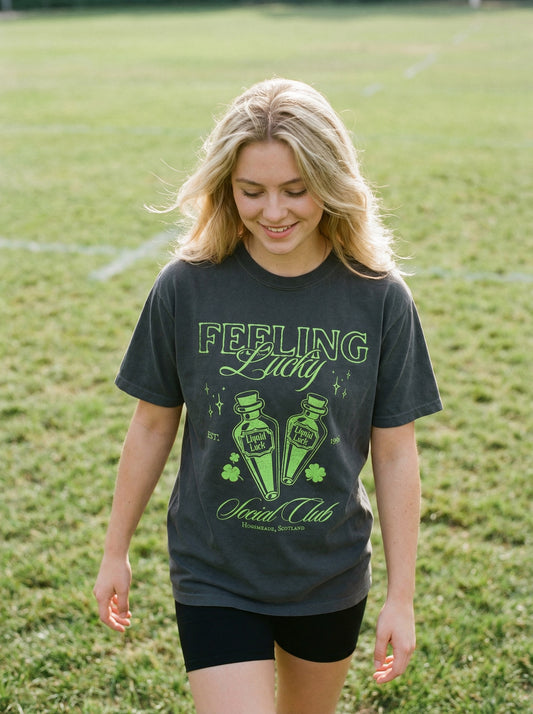 Feeling Lucky Social Club Garment Dyed Tee