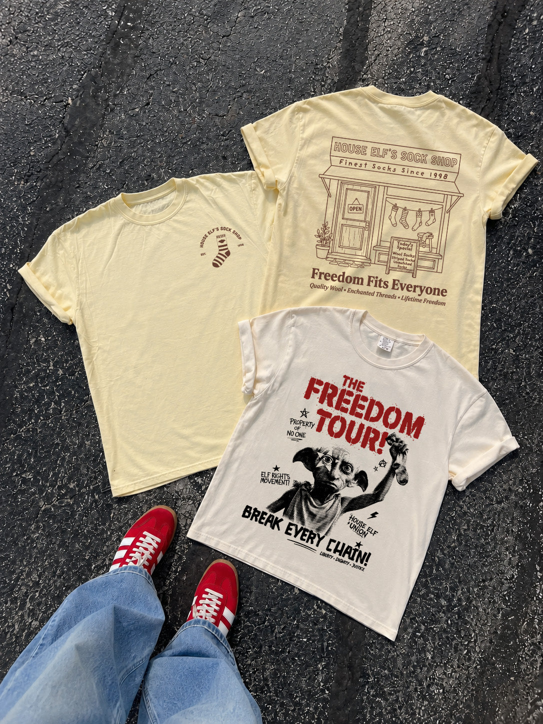 House Elf Socks Shop Garment Dyed Tee