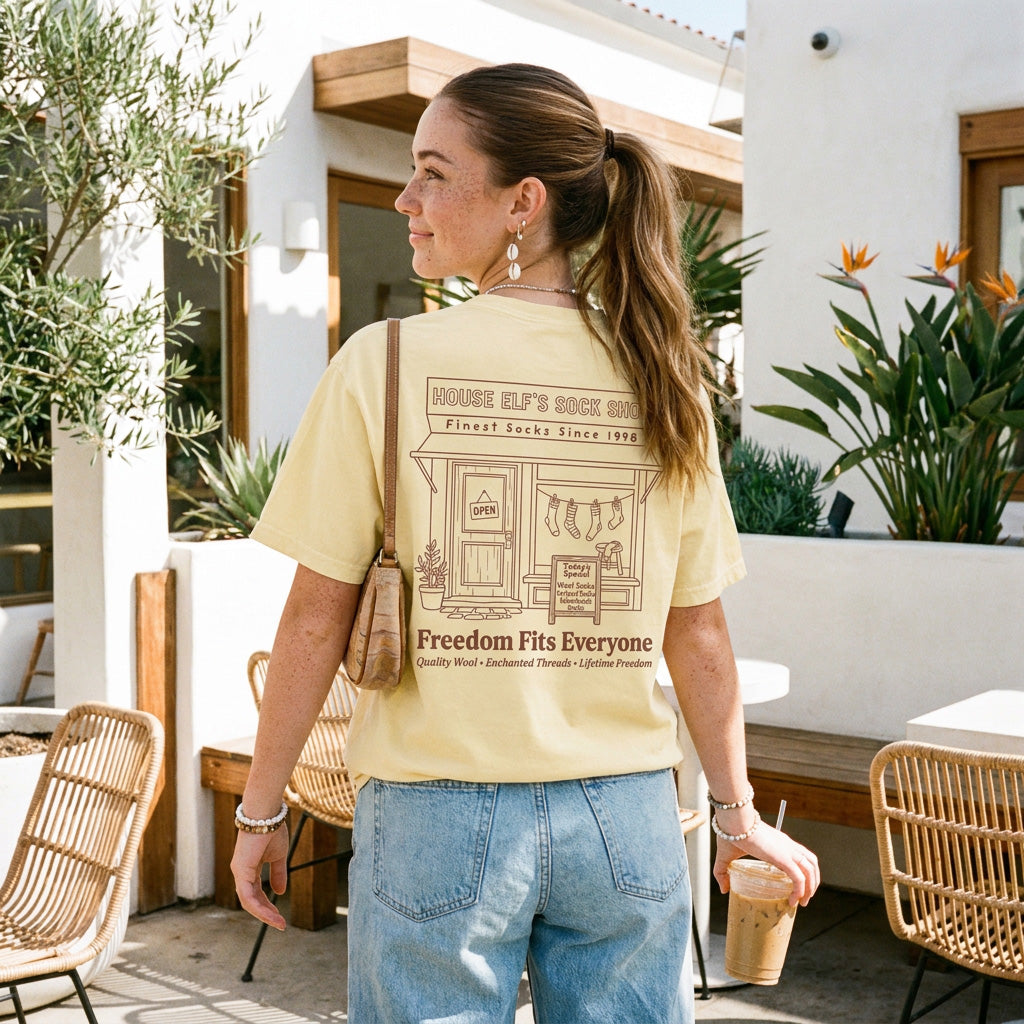 House Elf Socks Shop Garment Dyed Tee