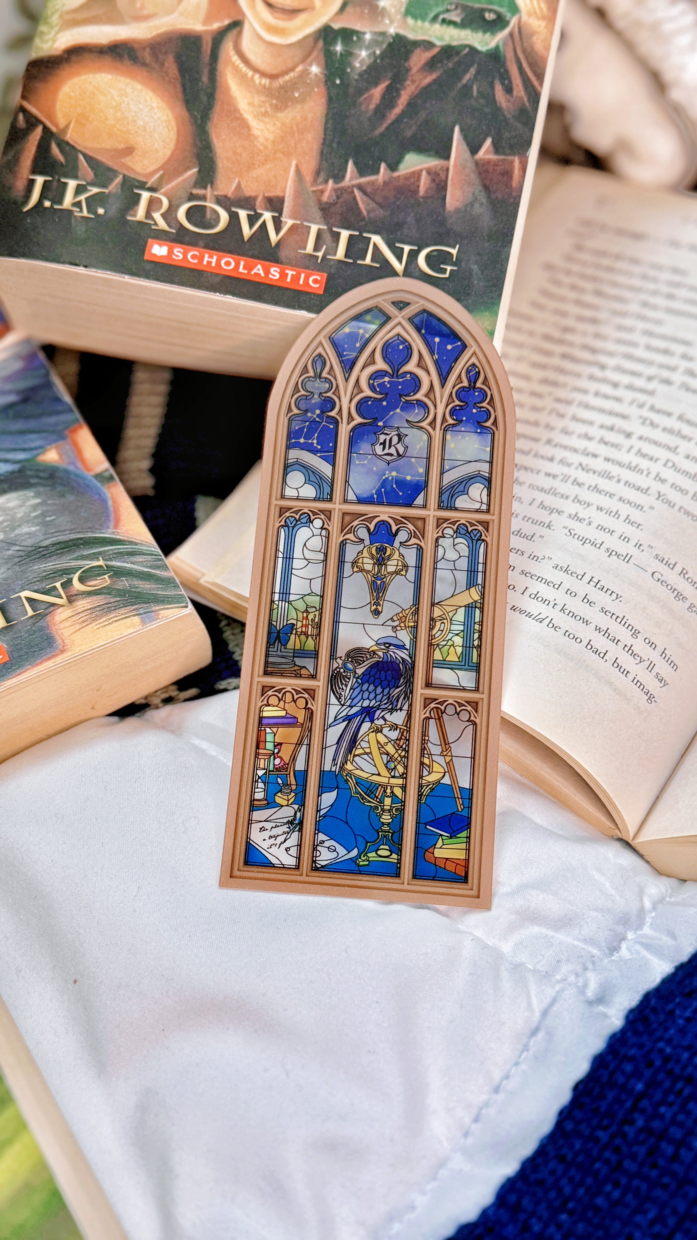 House Stained Glass Bookmark β Aftercolor