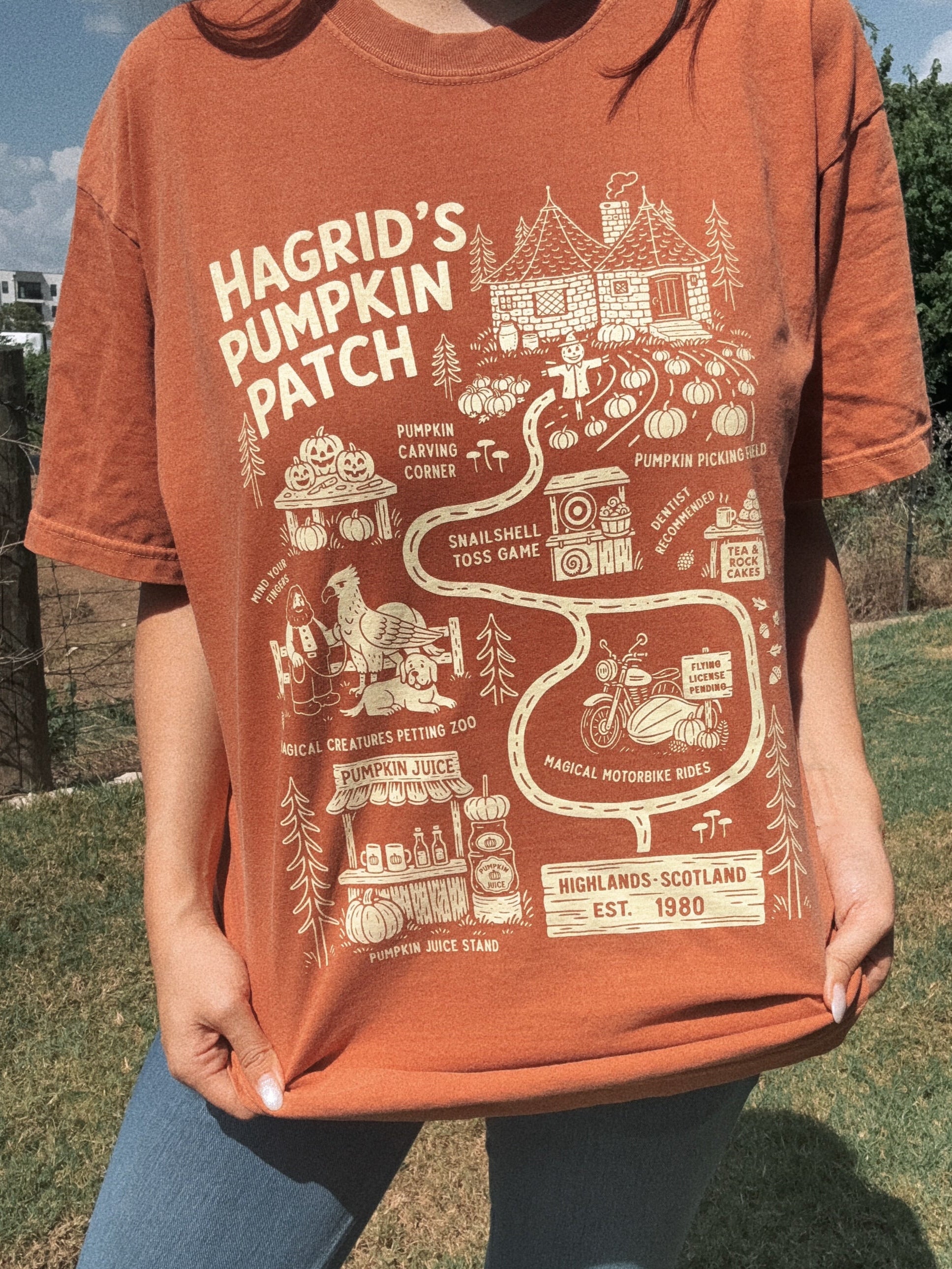 The Pumpkin Patch Map Garment Dyed Tee