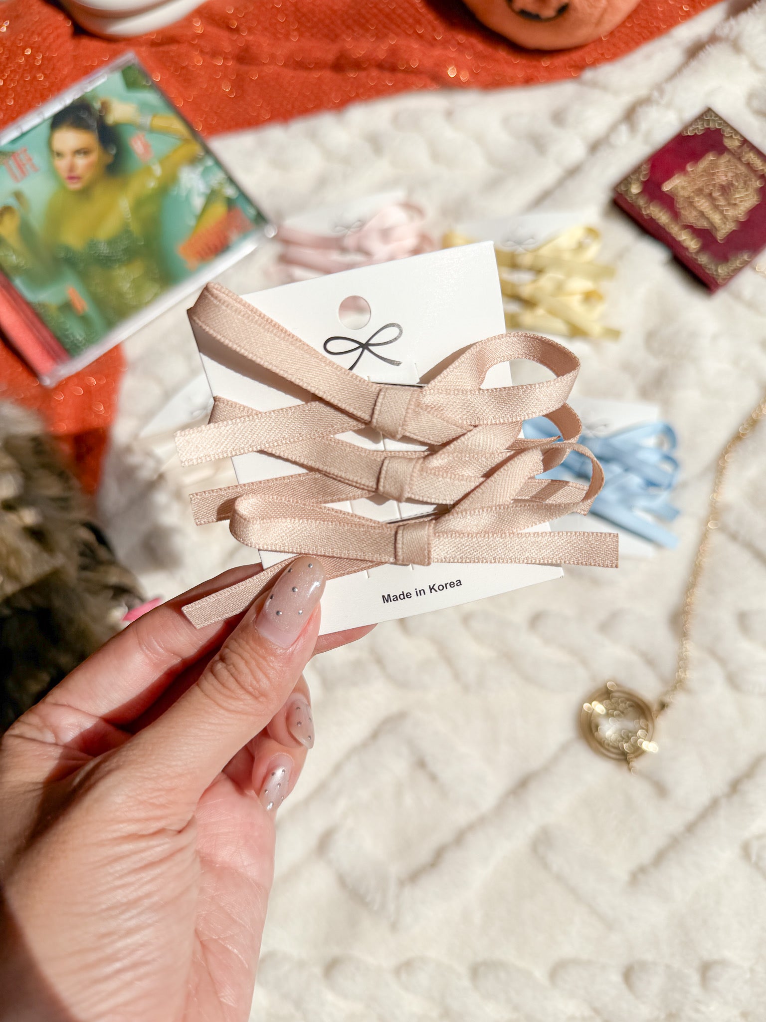 Mini Bow Hair Clip Triple Set (3)