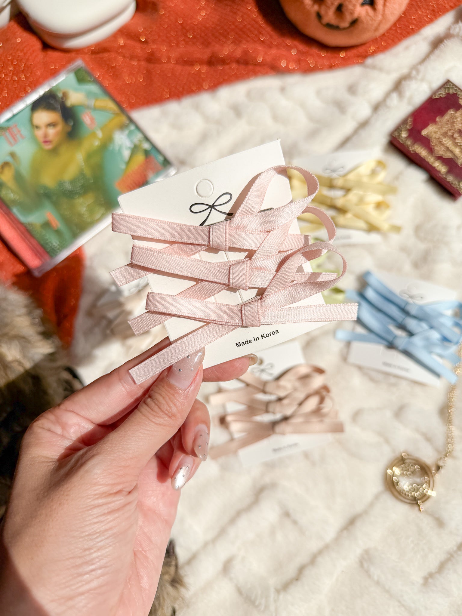 Mini Bow Hair Clip Triple Set (3)