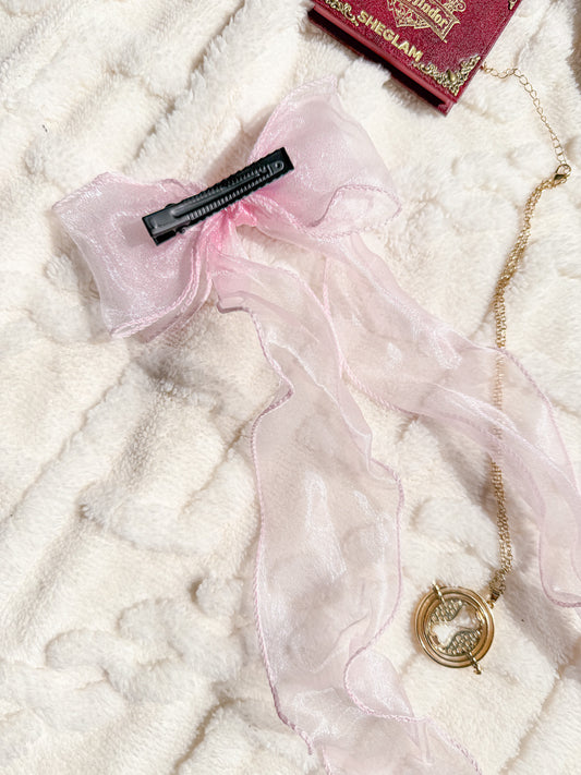 Pink Ribbon Hair Bow