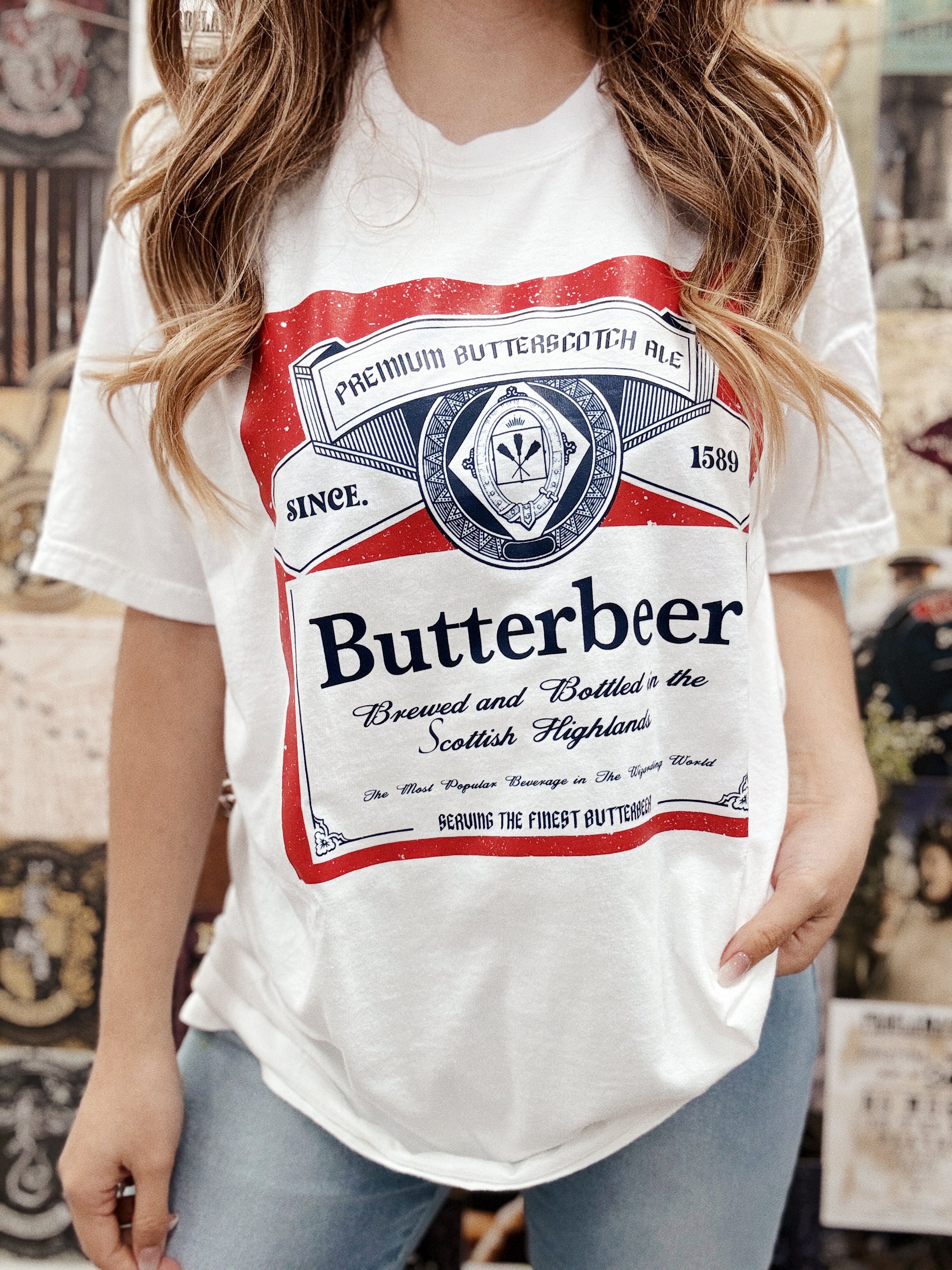 Vintage Butter beer Garment Dyed Tee