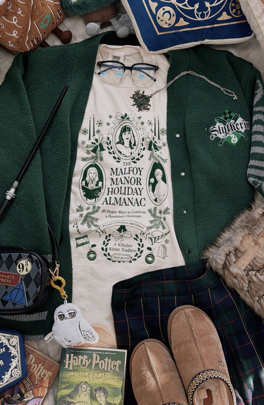 The Malfoy Manor Holiday Almanac Garment Dyed Tee
