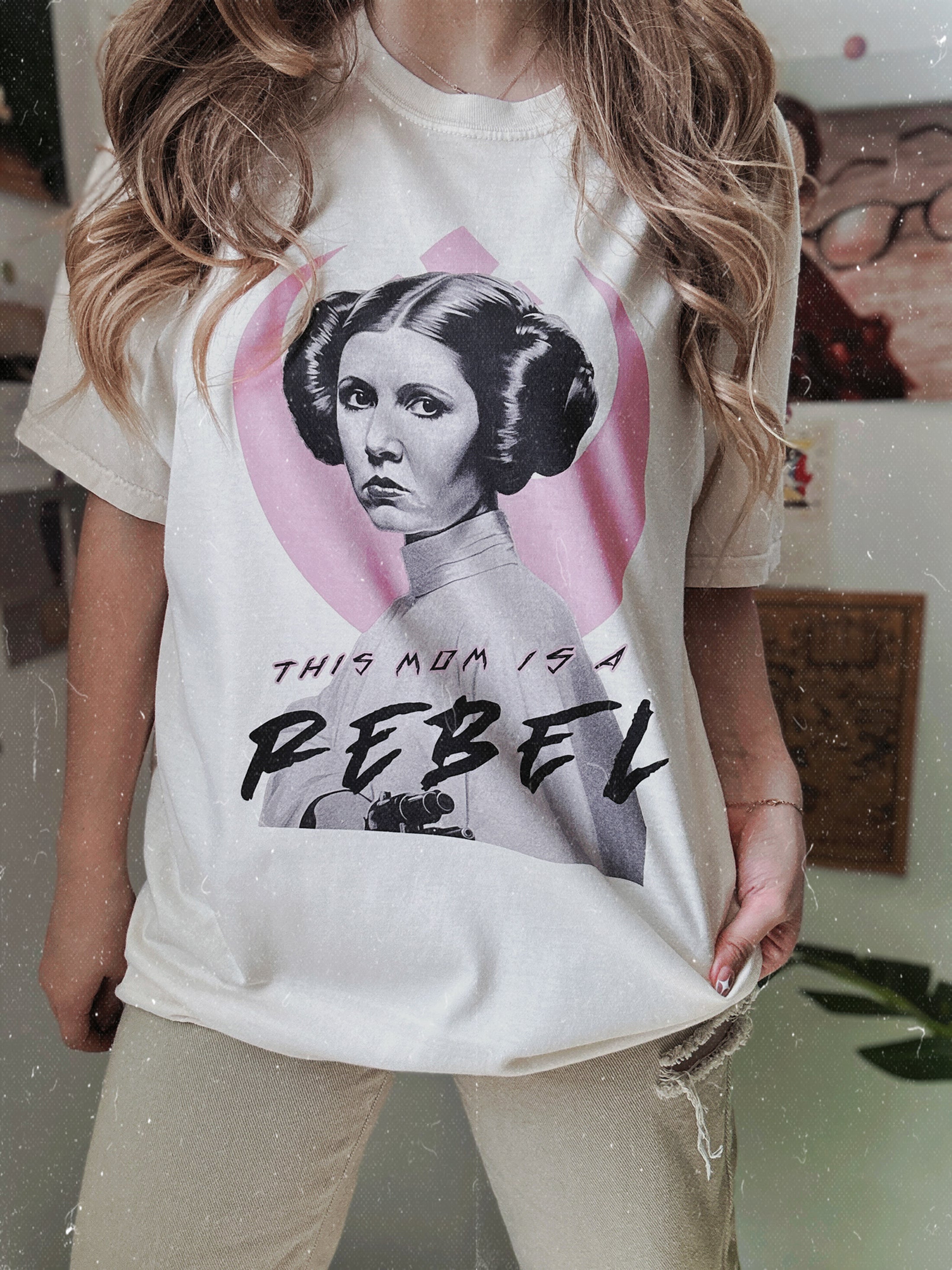This Mom is a Rebel Garment Dyed Tee