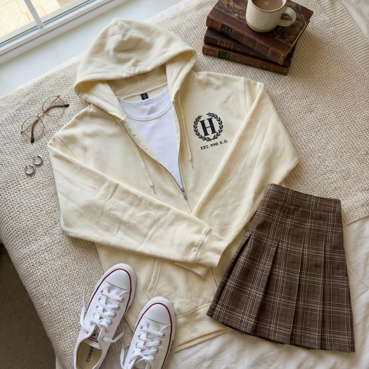 School of Magic Zipped Hoodie (M/CREAM)