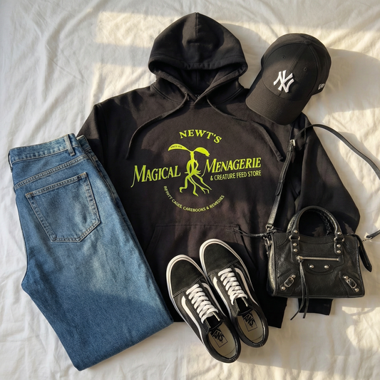 Magic Menagerie Black Hoodie (4XL)