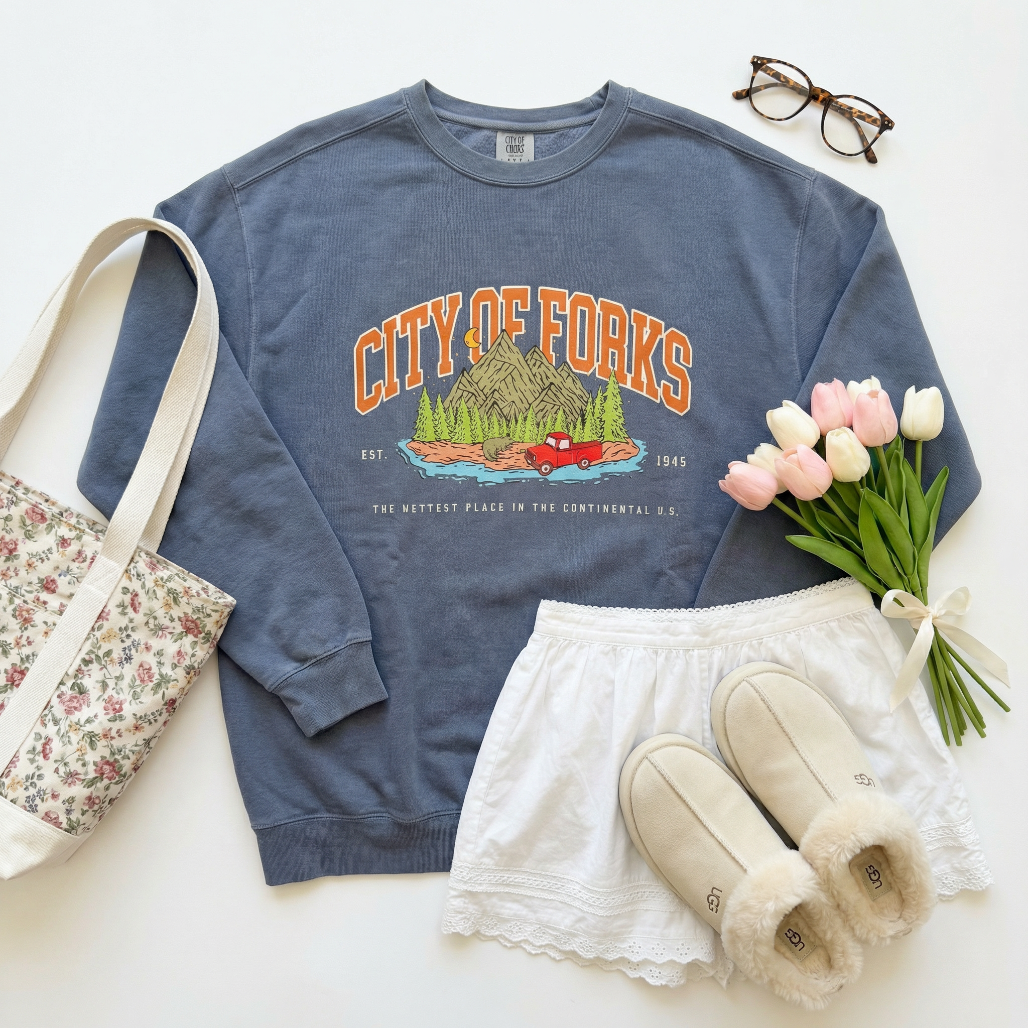 City of Forks Garment Dyed Sweatshirt