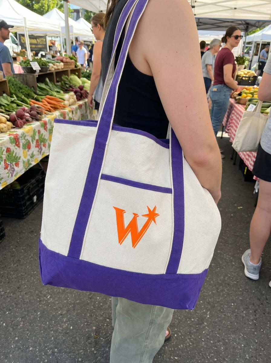 The Joker Shop Large Tote / Boat Tote / Purple