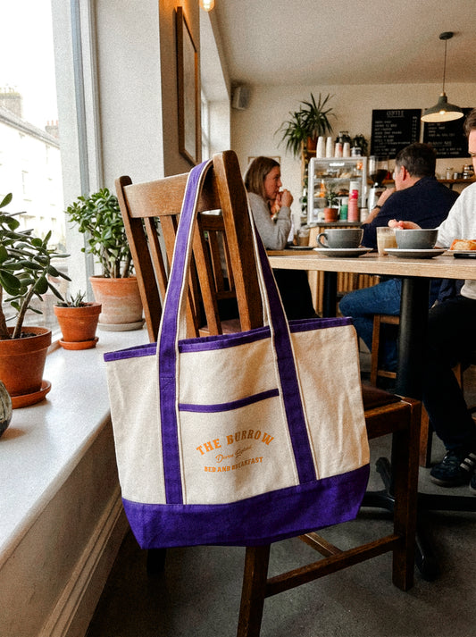 The Burrow B&B Shop Large Tote / Boat Tote / Purple