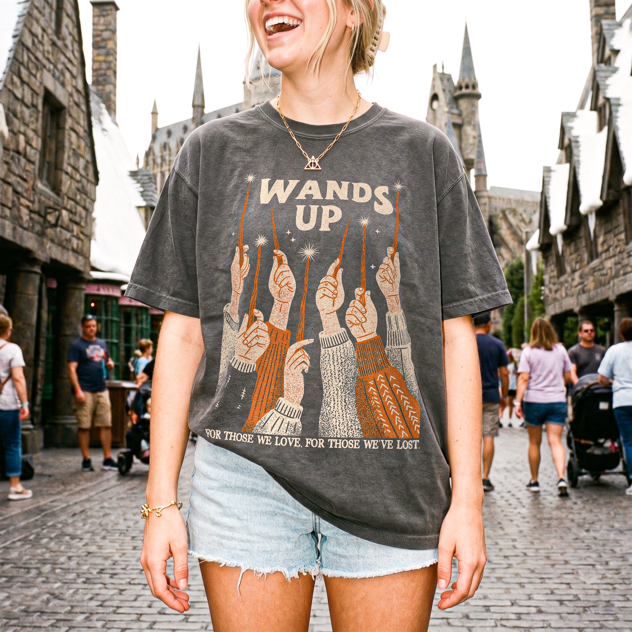 Wands Up Garment Dyed Tee