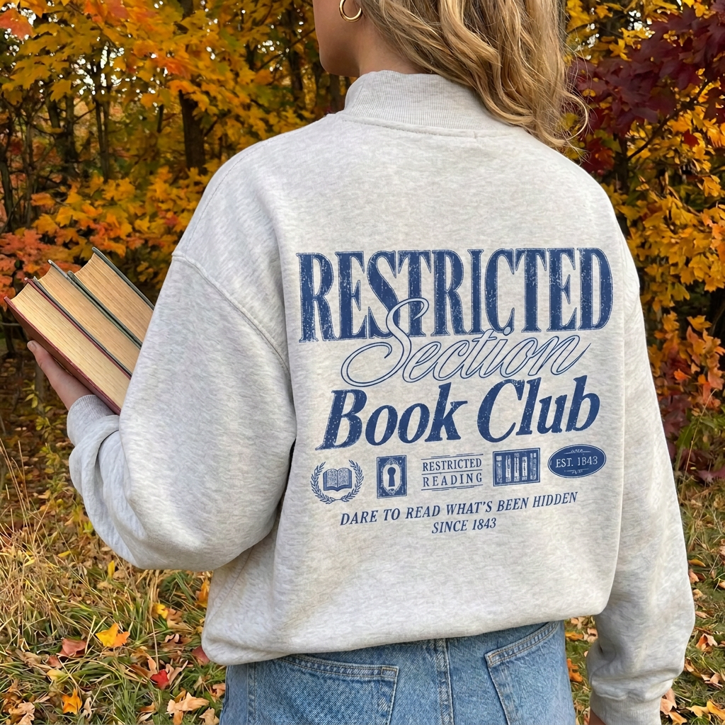 Restricted Book Club Mock Neck Sweatshirt