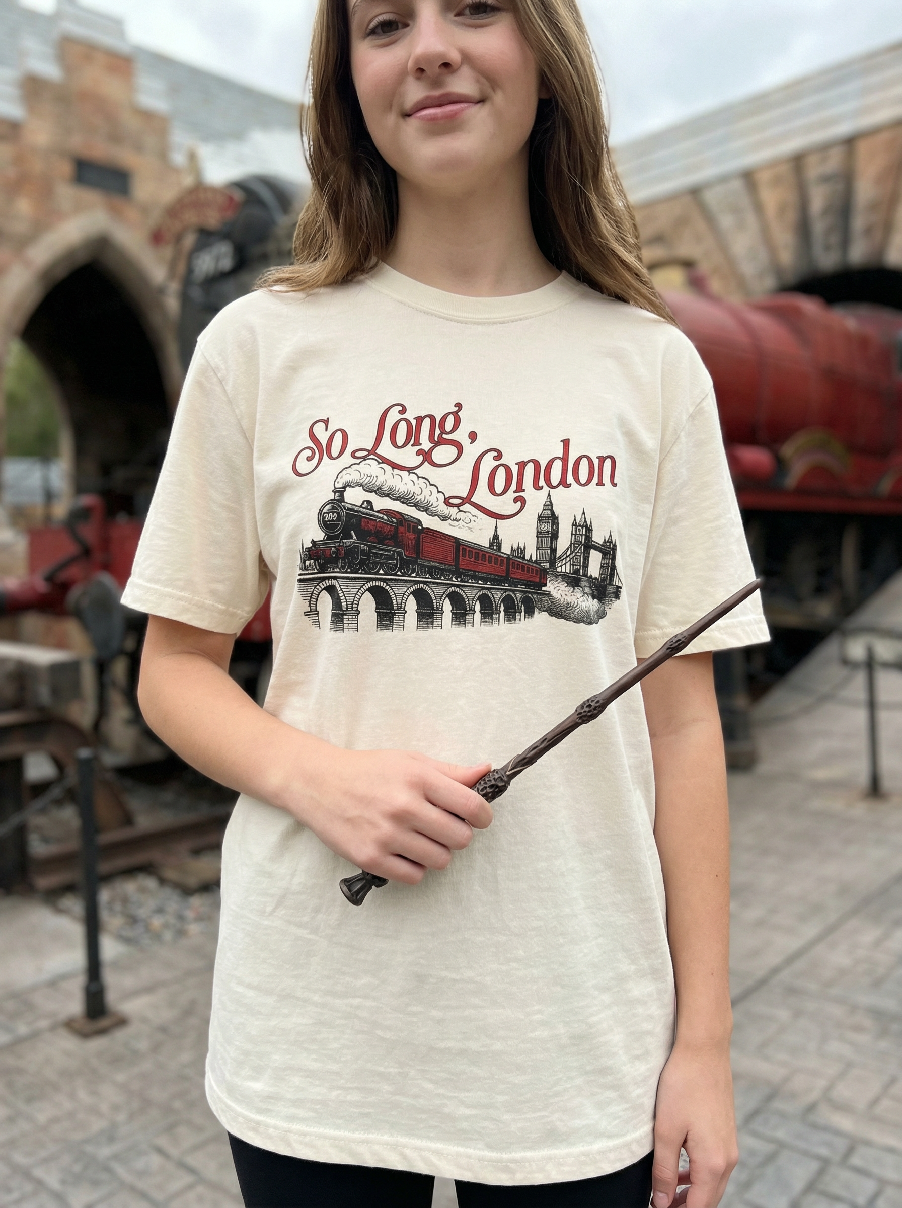 So Long London with Train Garment Dyed Tee