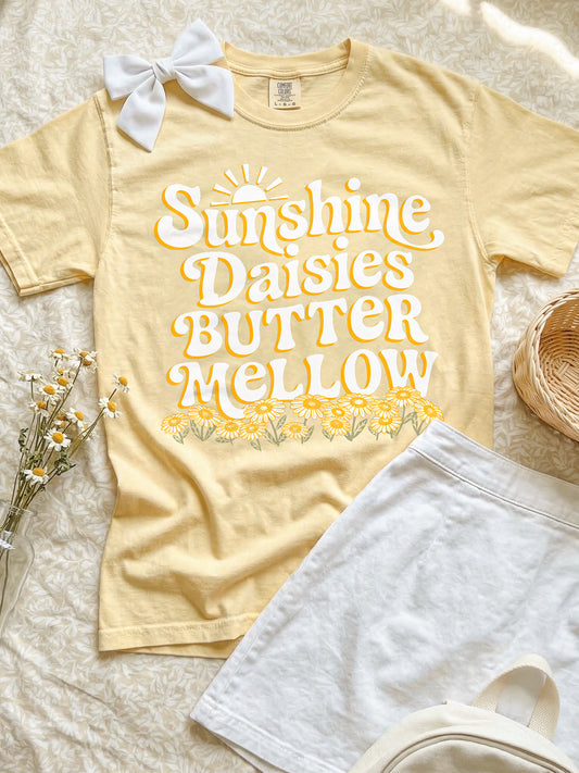 Sunshine Daisies Spring Garment Dyed Tee