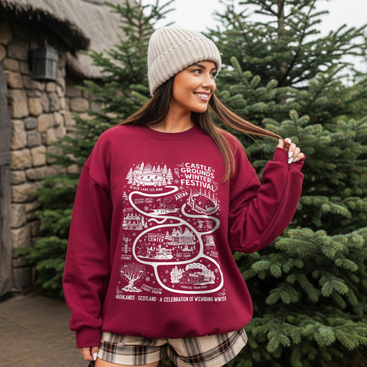 Castle Grounds Winter Festival Crewneck Sweatshirt