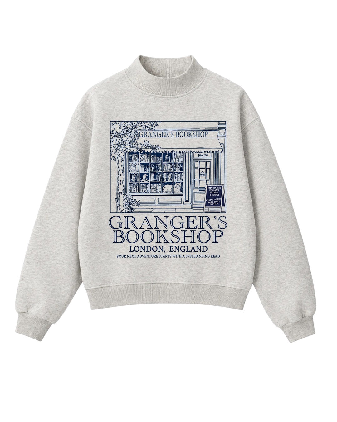 Granger's Book Shop Mock Neck Sweatshirt