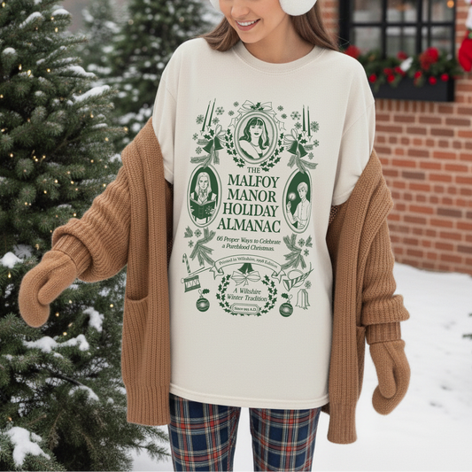 The Malfoy Manor Holiday Almanac Garment Dyed Tee