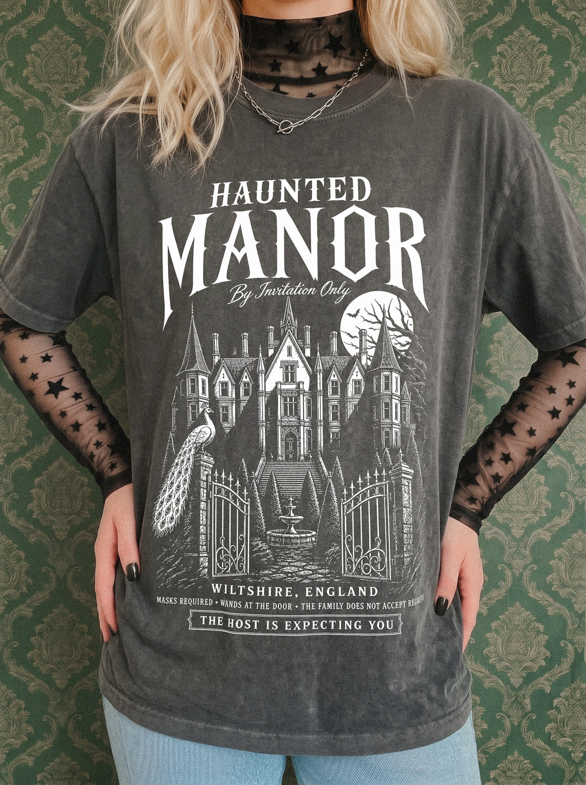 The Haunted Manor Garment Dyed Tee