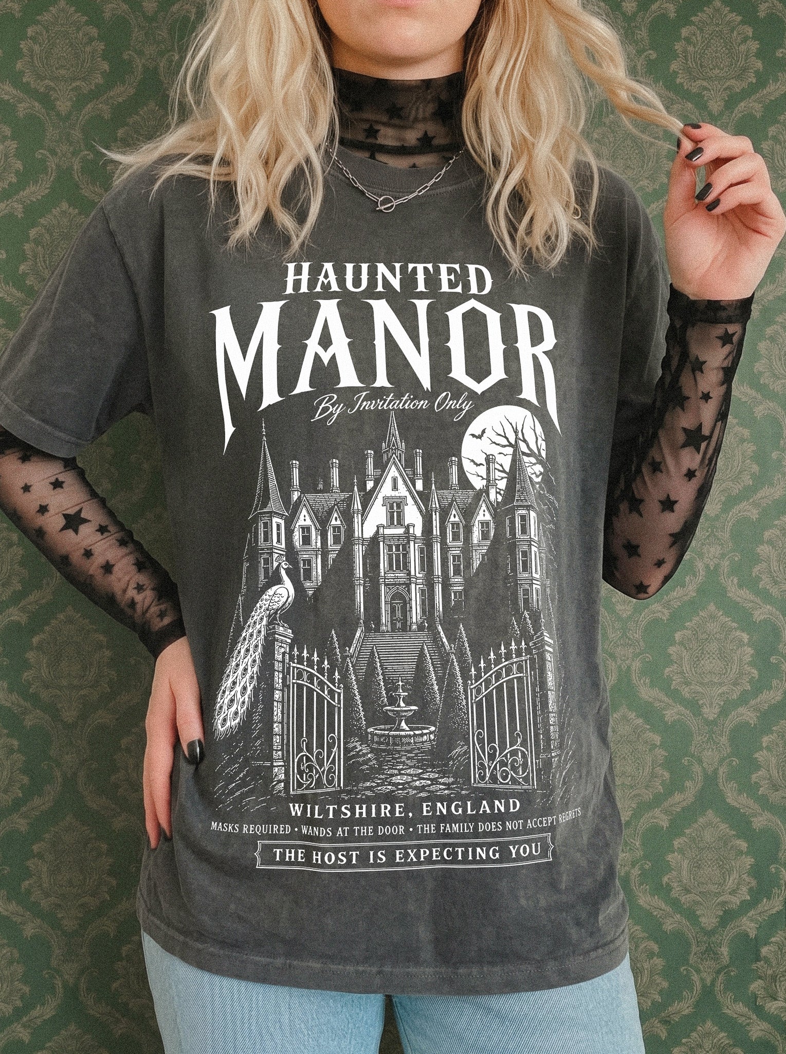 The Haunted Manor Garment Dyed Tee
