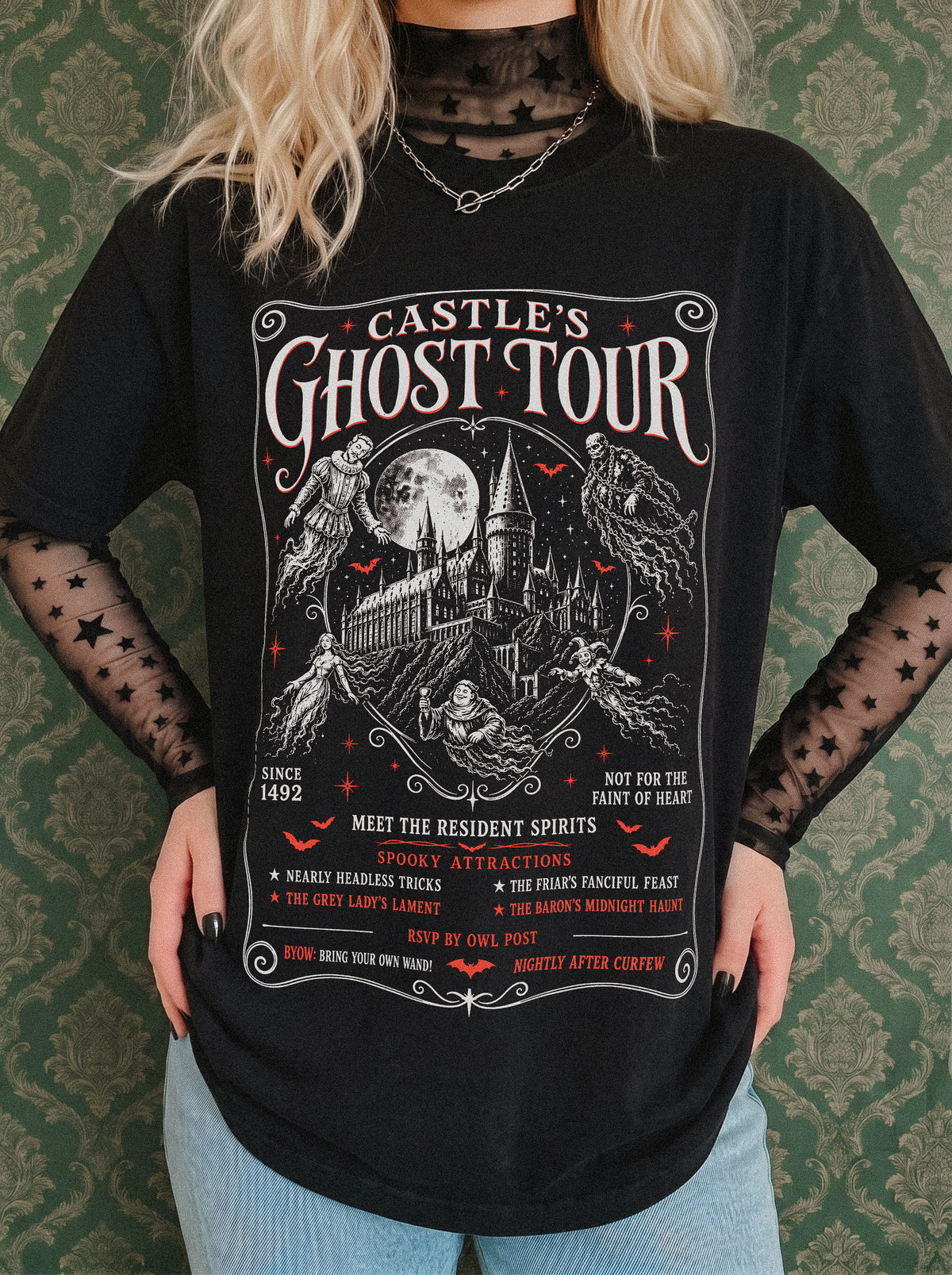 The Castle Ghost Tour Garment Dyed Tee