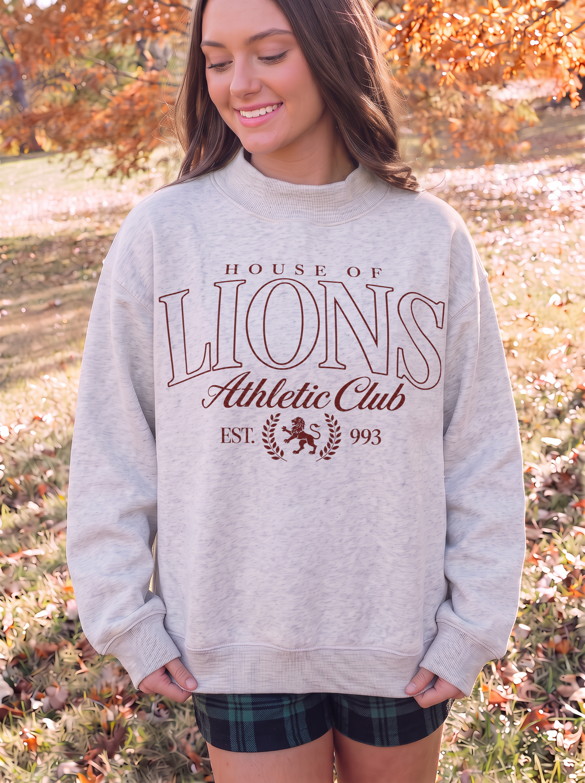 House Athletic Club - Lions Mock Neck Sweatshirt