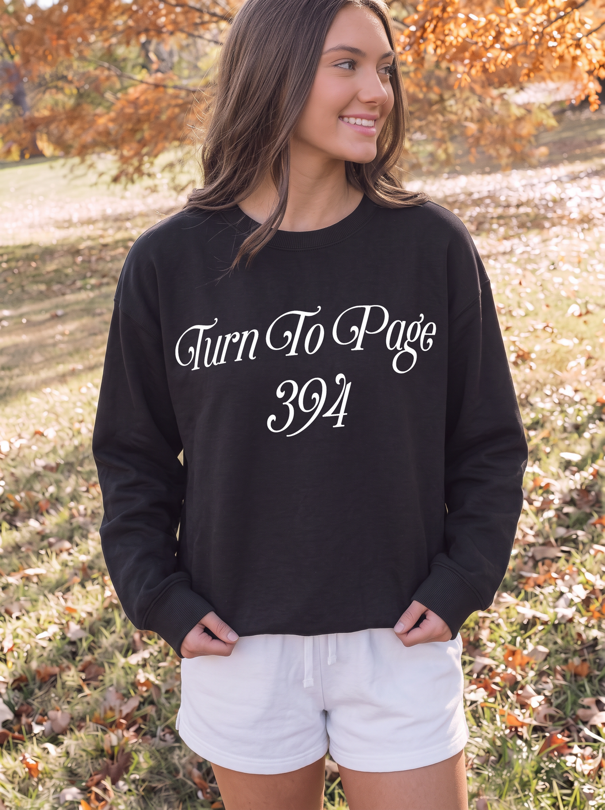 Turn To Page 394 Crewneck Sweatshirt