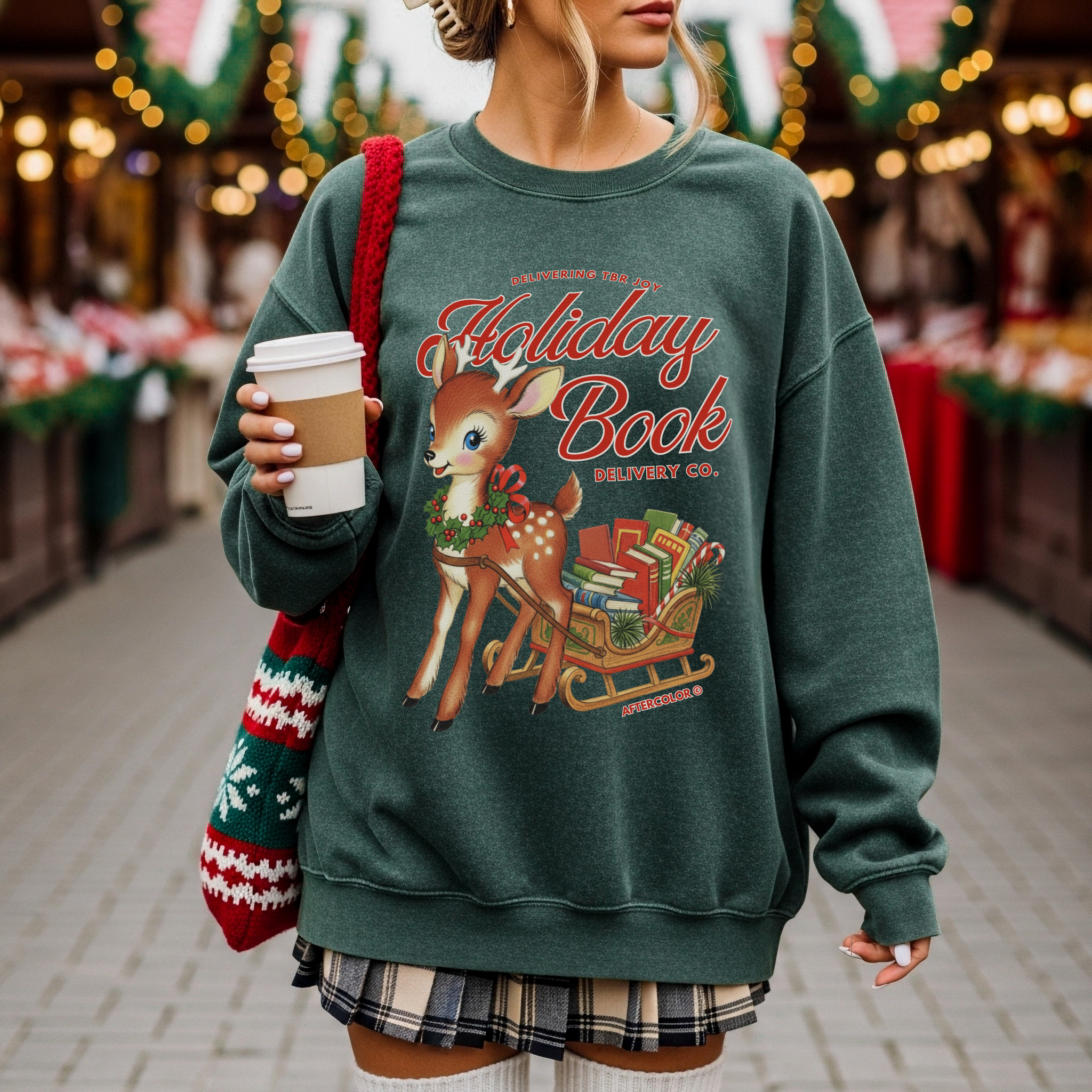 Holiday Book Delivery Garment Dyed Sweatshirt