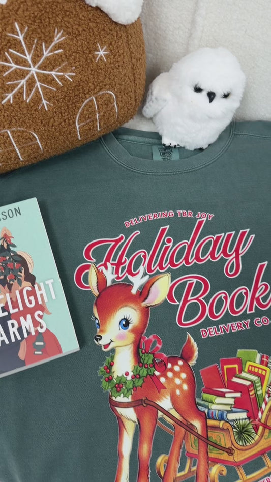 Holiday Book Delivery Garment Dyed Sweatshirt