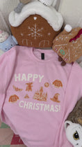 Load and play video in Gallery viewer, Happy Christmas Crewneck Sweatshirt

