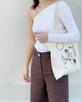 Load image into Gallery viewer, Draco's Drawing Double Side Printed Heavy Canvas Tote Bag - Tote / Natural
