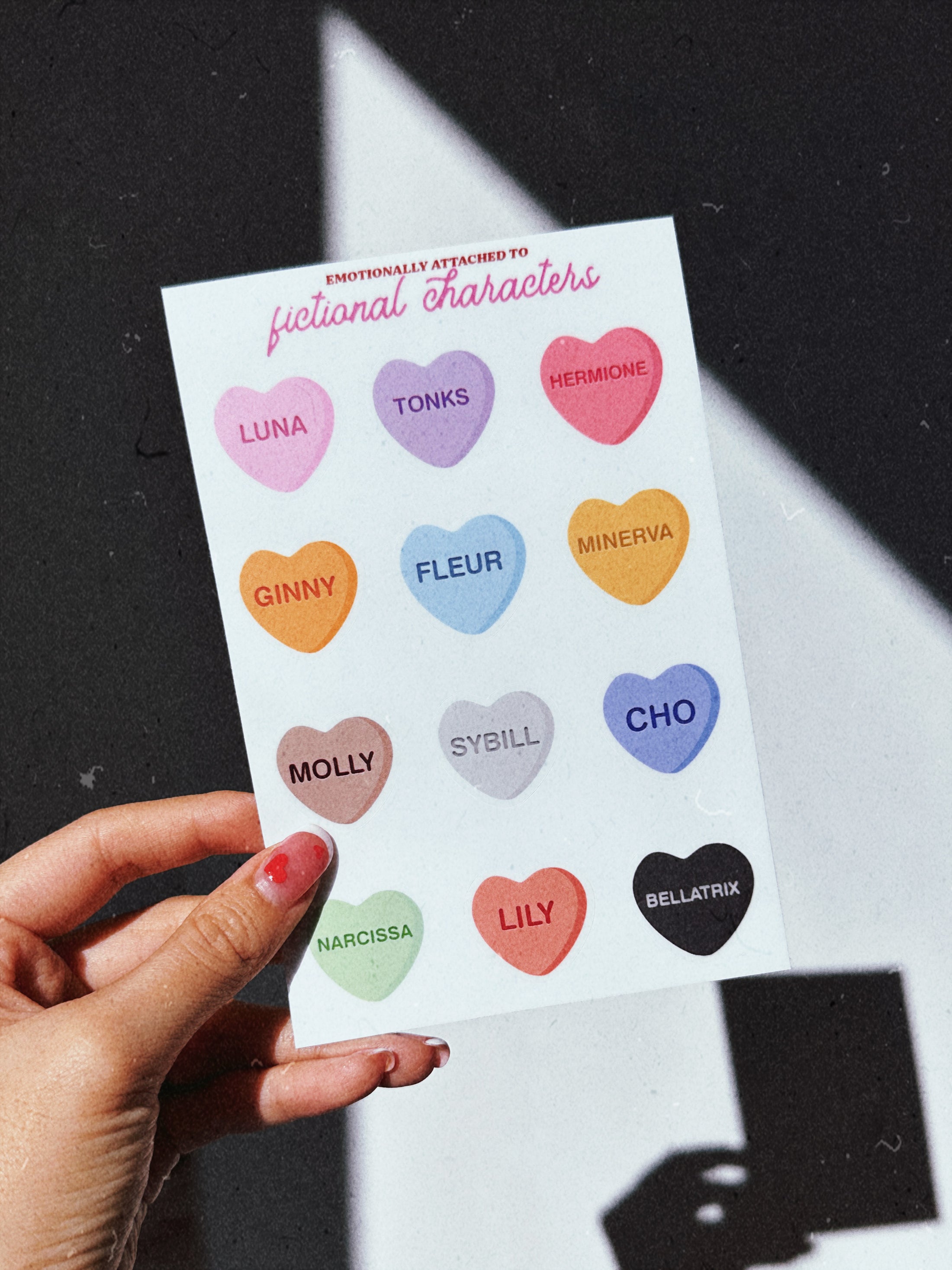 Emotionally Attached to Fictional Characters Sticker Sheet