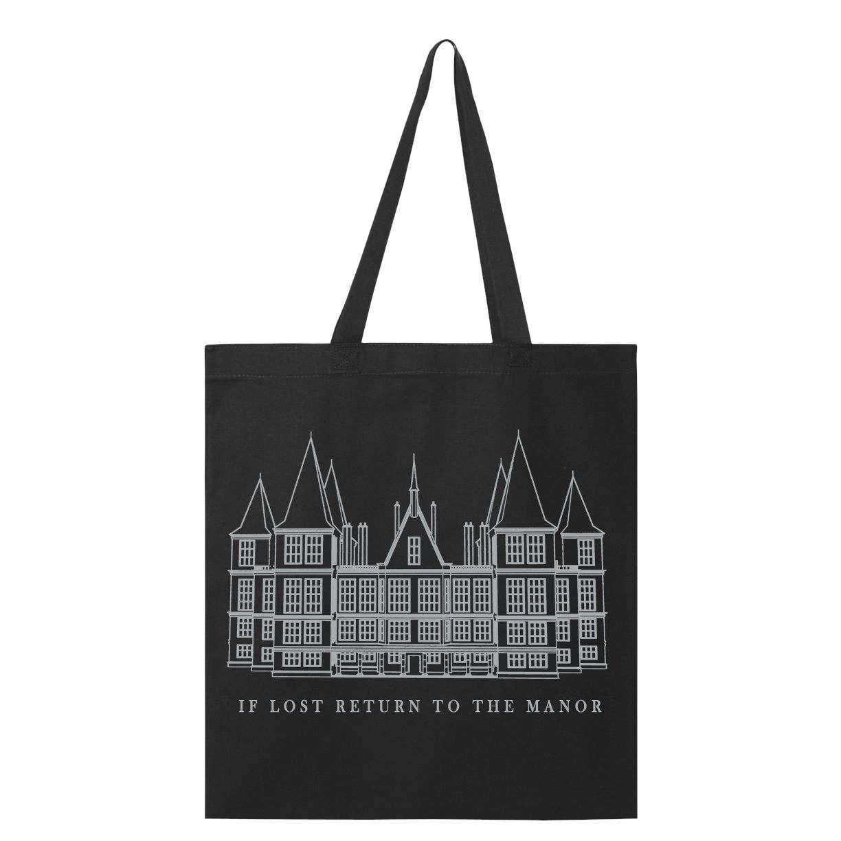 If Lost Return To The Manor Heavy Canvas Tote Bag - Tote / Black