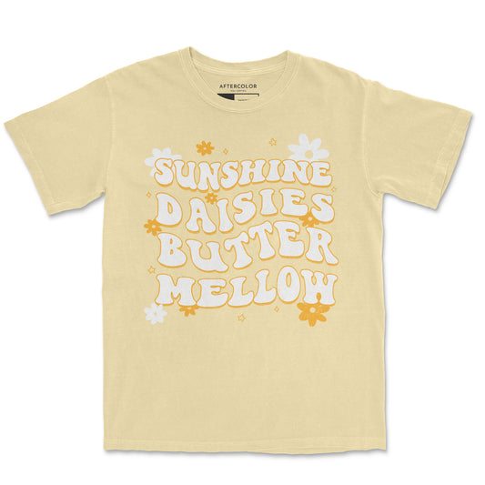 Sunshine Daisies Butter Mellow Garment Dyed Tee