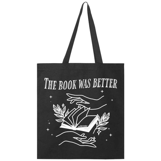 The Book Was Better Canvas Tote - Tote / Black
