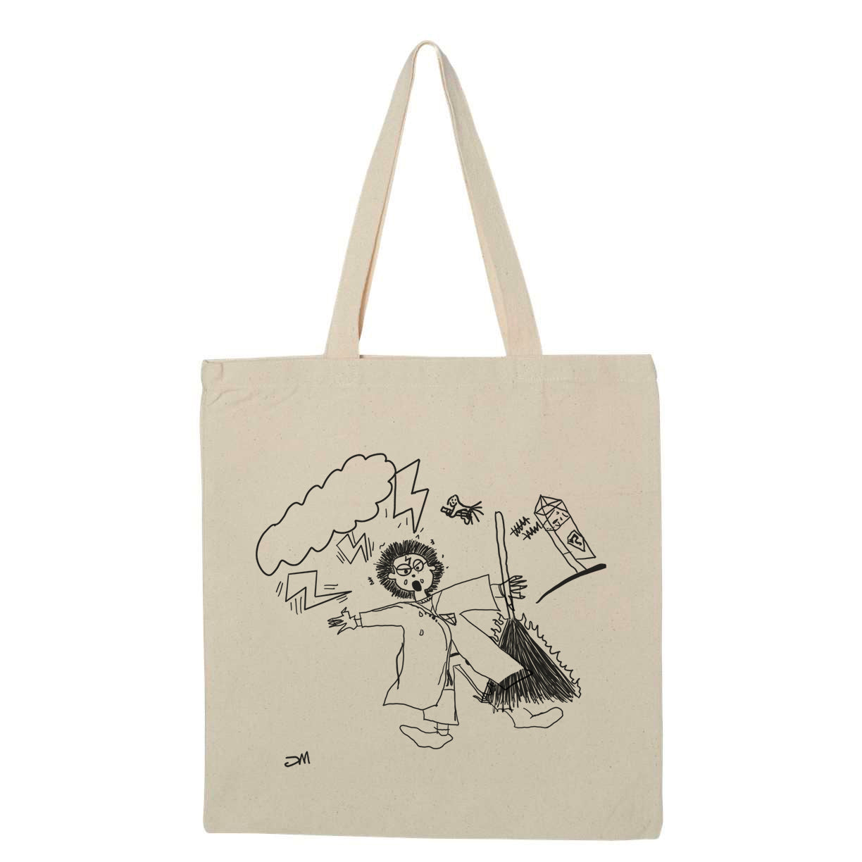 Draco's Drawing Double Side Printed Heavy Canvas Tote Bag - Tote / Natural
