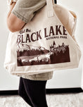 Load image into Gallery viewer, Black Lake National Park Large Zippered Tote - Tote Zipper Large / Natural
